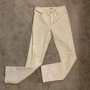 Jones New York White Straight Leg Jeans, Size 8
